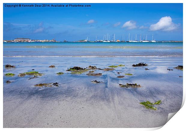  Isles of Scilly, beach view. Print by Kenneth Dear