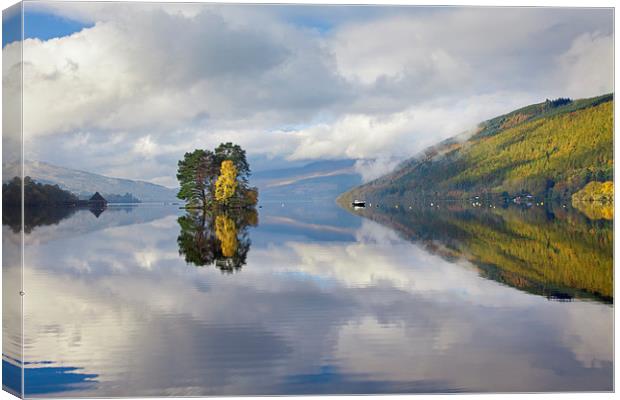 Loch Tay Reflections Canvas Print by Andrew Ray