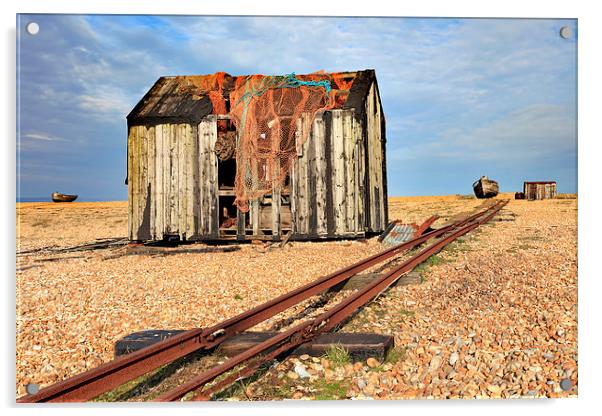 Abandoned Railway (Dungeness) Acrylic by Andrew Ray