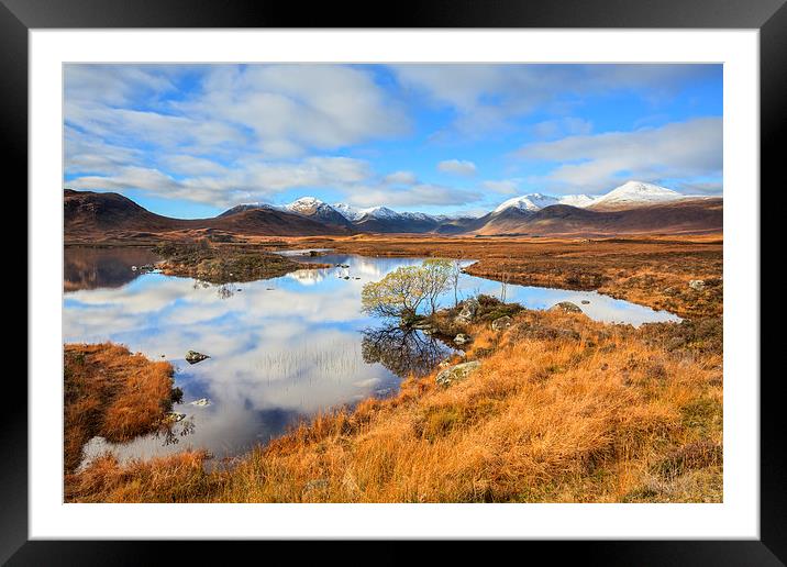 Autumn at Lochan na h-Achlaise Framed Mounted Print by Andrew Ray