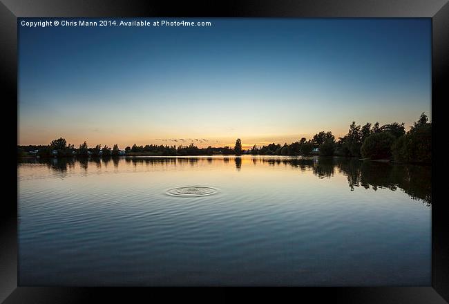  Gatton Water Sunset Framed Print by Chris Mann
