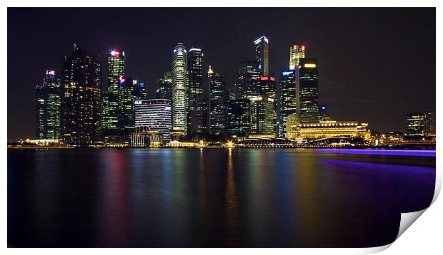  Singapore skyline Print by James Marsden