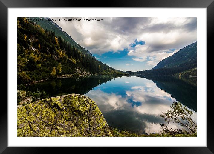 Reflection in Morskie oko lake Framed Mounted Print by Laco Hubaty
