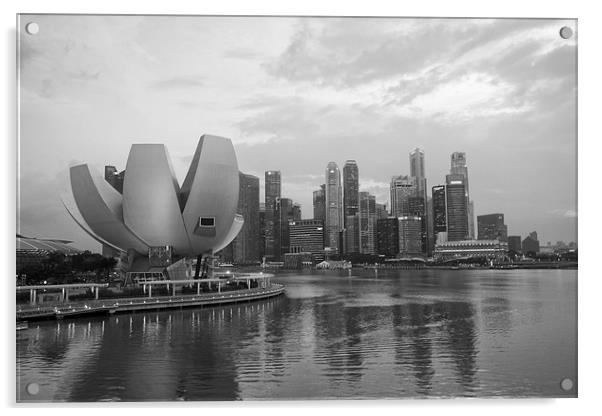  Singapore skyline Acrylic by James Marsden