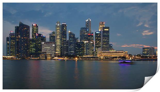 Singapore at dusk Print by James Marsden