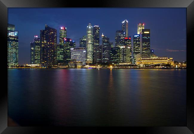  Singapore at night Framed Print by James Marsden