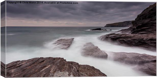  North Cornwall Stormy eve Canvas Print by Chris Mann