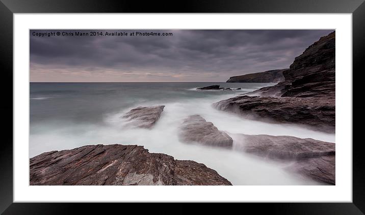  North Cornwall Stormy eve Framed Mounted Print by Chris Mann