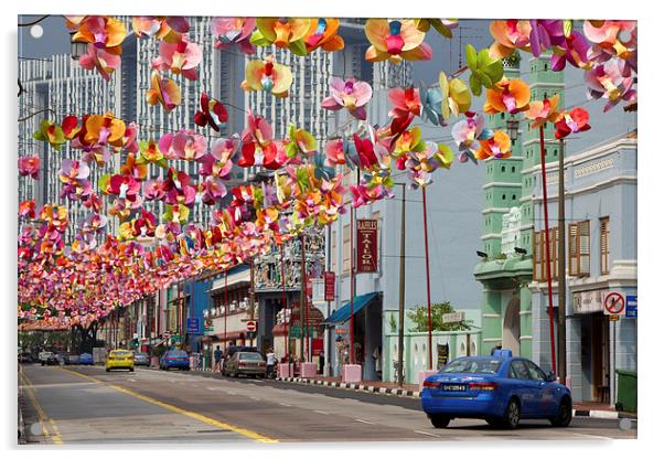  Singapore Chinatown Acrylic by James Marsden