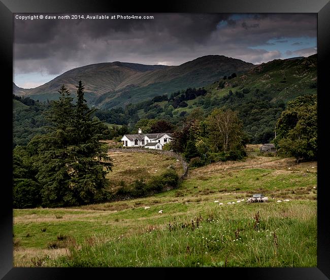  stormy skys in the lakes Framed Print by dave north