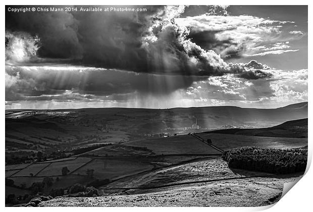  View from Stanage Edge Print by Chris Mann