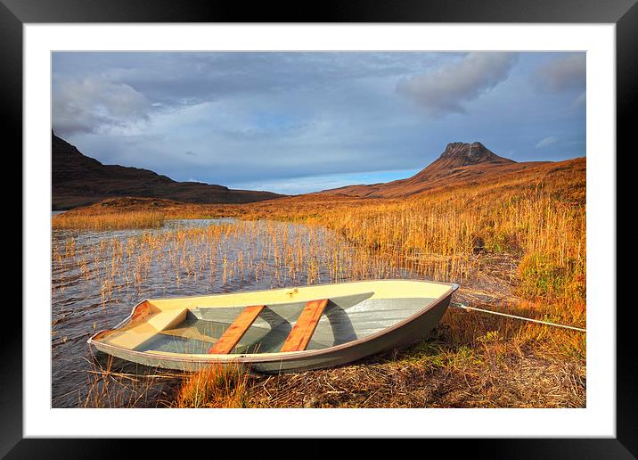 Boat at Loch Lurgainn Framed Mounted Print by Andrew Ray