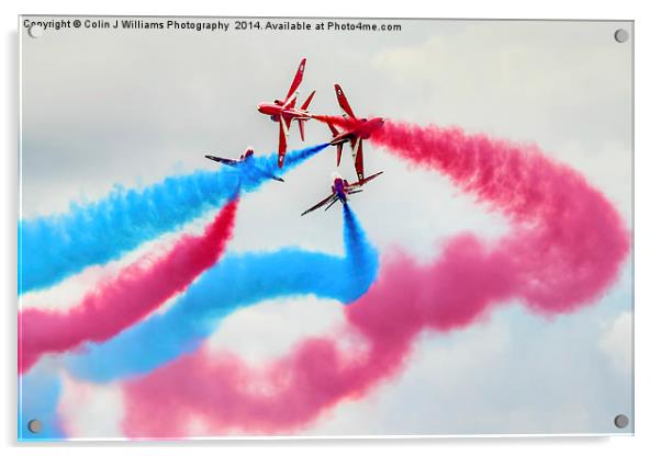  The Red Arrows Gypo Break 2 - Dunsfold 2014 Acrylic by Colin Williams Photography