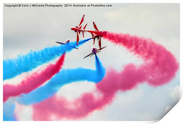  The Red Arrows Gypo Break 2 - Dunsfold 2014 Print by Colin Williams Photography