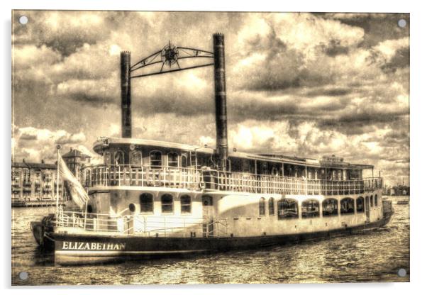 The Elizabethan Paddle Steamer Acrylic by David Pyatt