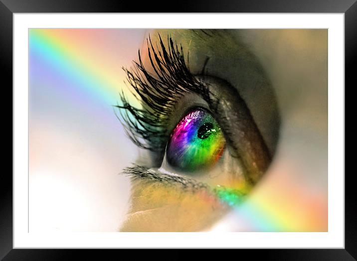 Rainbow Eye Framed Mounted Print by Mal Bray