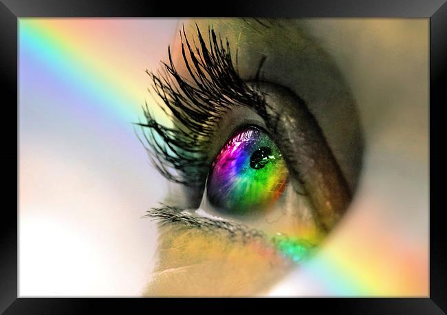 Rainbow Eye Framed Print by Mal Bray