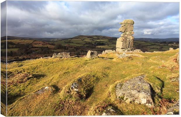 Bowermans Nose (Dartmoor) Canvas Print by Andrew Ray