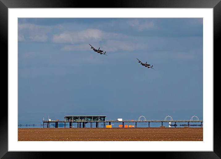 Thumper and Vera Over Southport Pier Framed Mounted Print by Roger Green