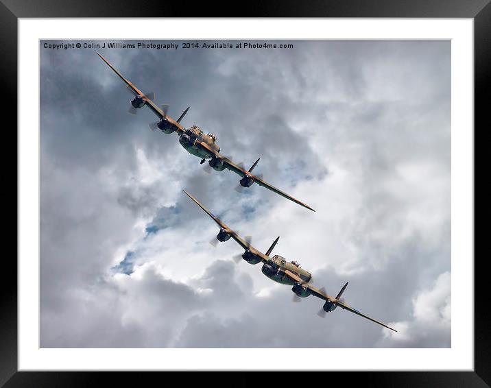  The 2 Lancasters Dunsfold  Framed Mounted Print by Colin Williams Photography
