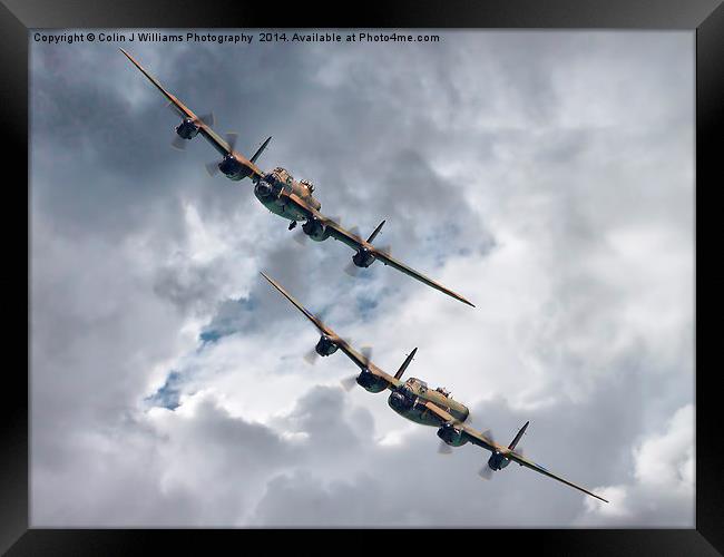  The 2 Lancasters Dunsfold  Framed Print by Colin Williams Photography