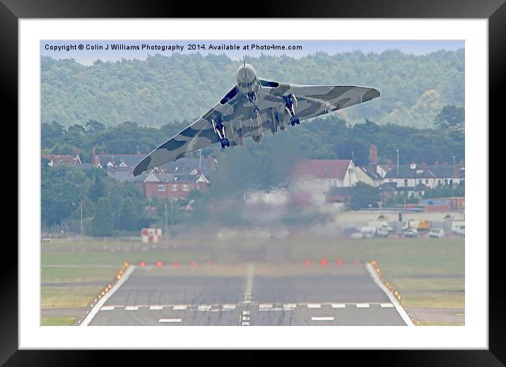   Vulcan To The Skies - Farnborough 2014 1 Framed Mounted Print by Colin Williams Photography