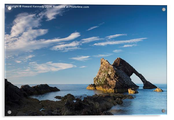 Evening light on Bowfiddle Rock Acrylic by Howard Kennedy