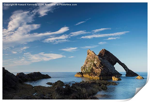 Evening light on Bowfiddle Rock Print by Howard Kennedy