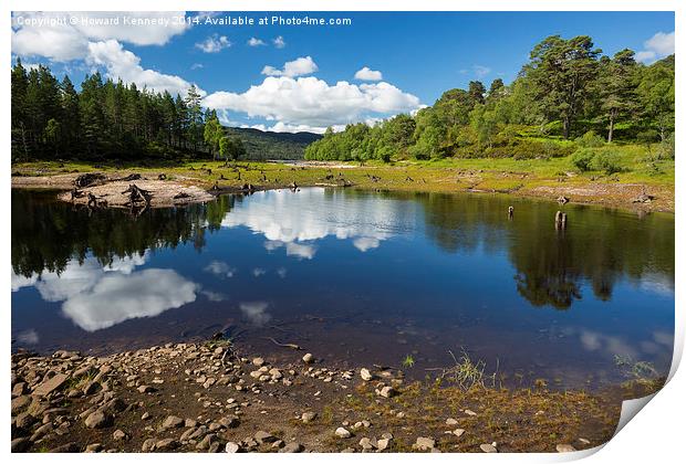 Reflections in Glen Affric Print by Howard Kennedy