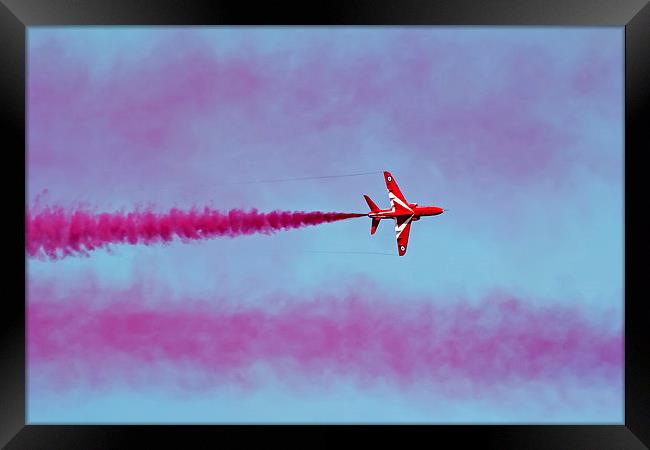 Red Arrows Framed Print by Roger Green