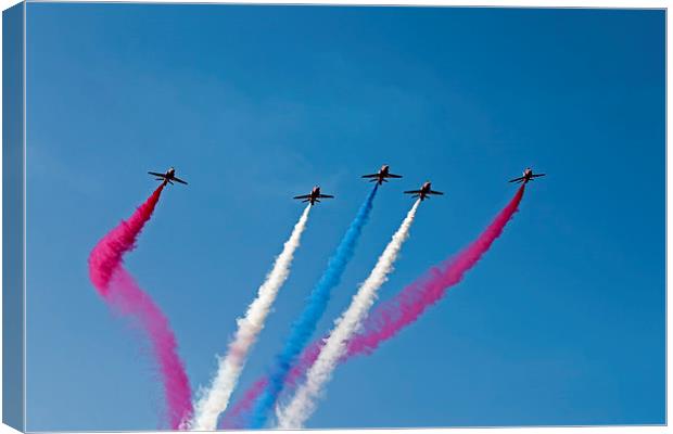 Red Arrows Canvas Print by Roger Green