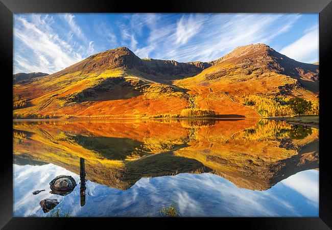 Buttermere Reflections Framed Print by Andrew Ray