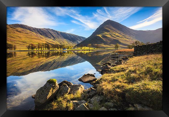 Buttermere West Shore Framed Print by Andrew Ray