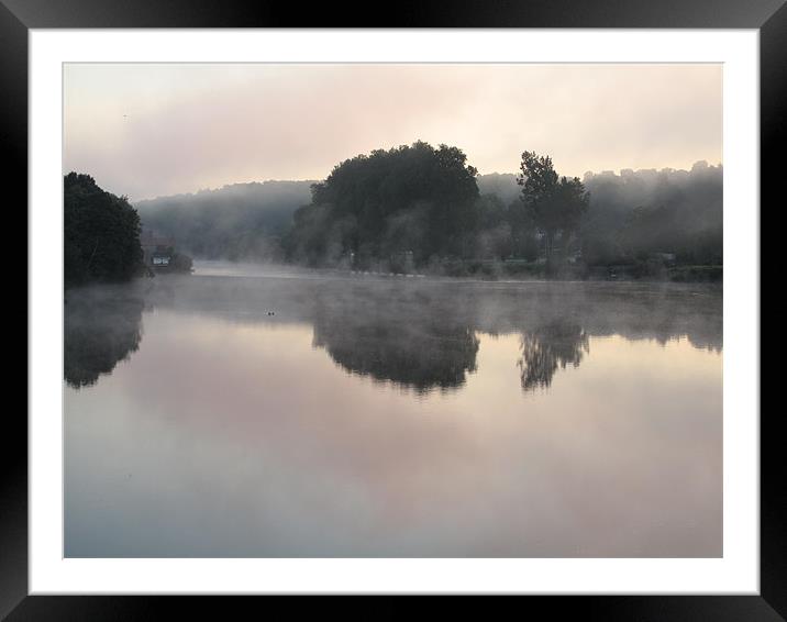 misty morning Framed Mounted Print by Jo Hoden
