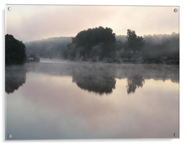 misty morning Acrylic by Jo Hoden
