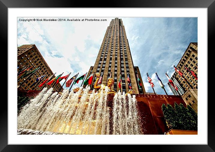  JD Rockefeller Plaza Framed Mounted Print by Nick Wardekker