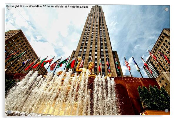  JD Rockefeller Plaza Acrylic by Nick Wardekker