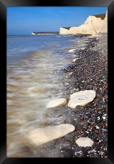 Chalk Boulders (Seven Sisters) Framed Print by Andrew Ray