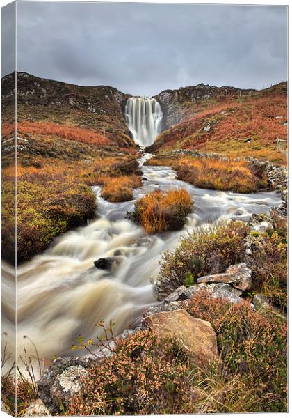 Clashnessie Waterfall Canvas Print by Andrew Ray
