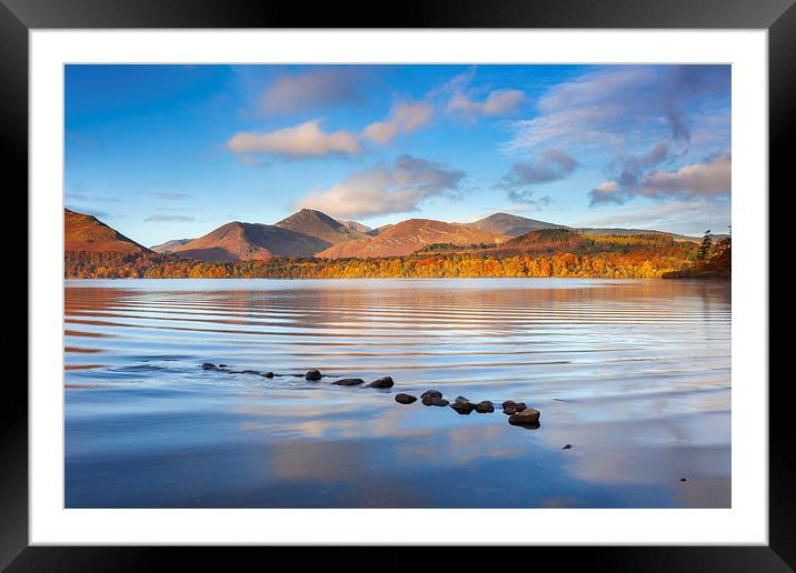 Derwent Water Framed Mounted Print by Andrew Ray