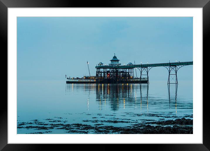  Waverley Docked at Clevedon Pier Framed Mounted Print by Carolyn Eaton