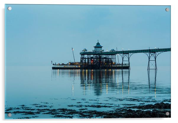  Waverley Docked at Clevedon Pier Acrylic by Carolyn Eaton