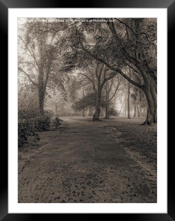  Belle vue in sepia Framed Mounted Print by chrissy woodhouse