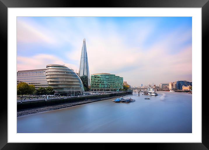  A Thames View - London Framed Mounted Print by Ian Hufton
