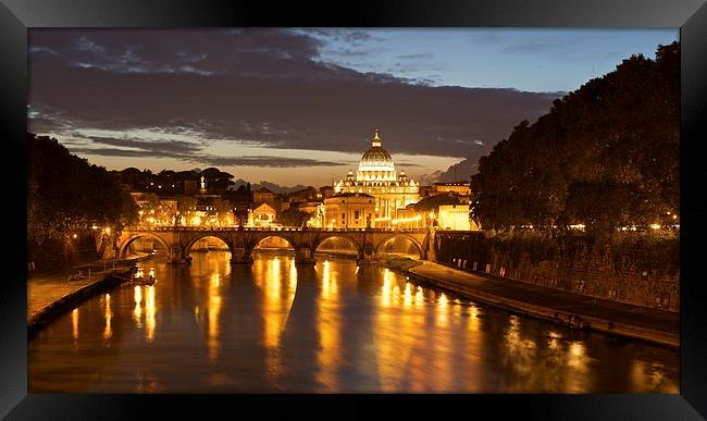  The River Tiber at dusk Framed Print by Stephen Taylor