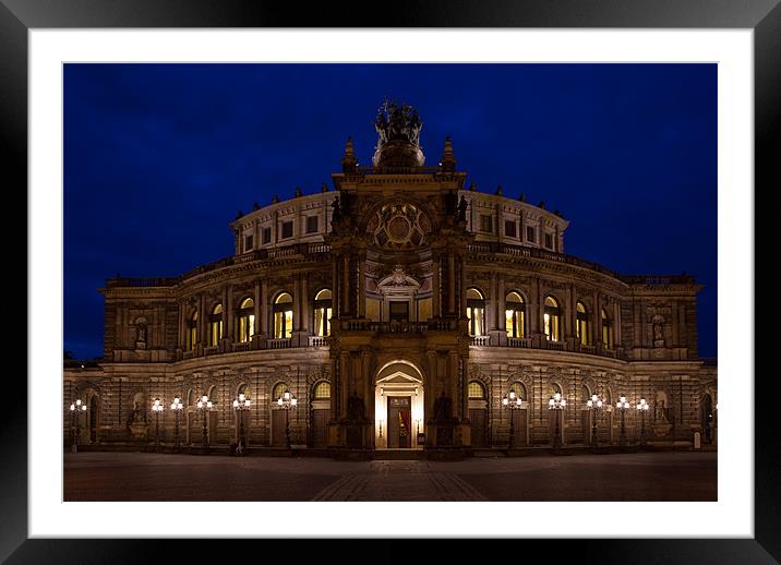 Semper Opera Framed Mounted Print by Thomas Schaeffer