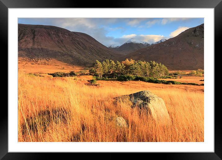Evening Light in Glen Etive Framed Mounted Print by Andrew Ray