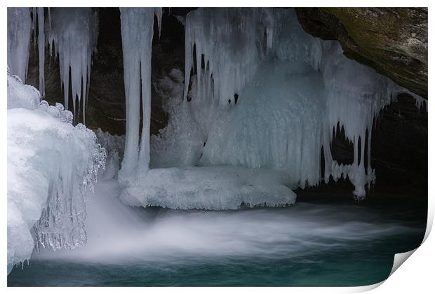 Icy waterfall Print by Thomas Schaeffer