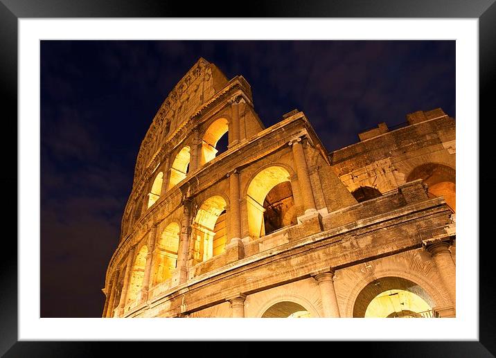   The Colosseum at night Framed Mounted Print by Stephen Taylor