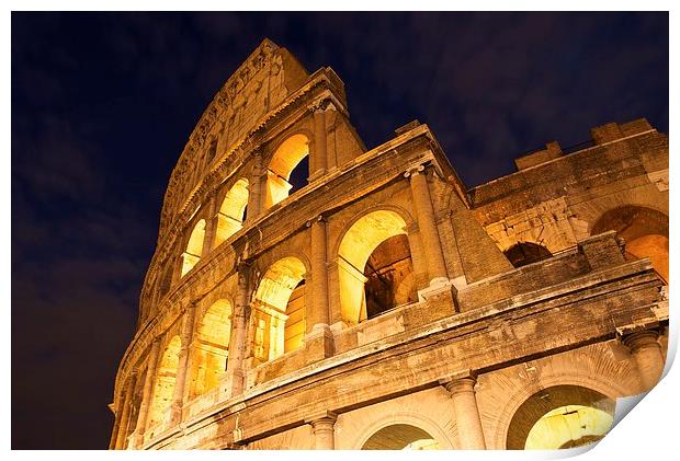   The Colosseum at night Print by Stephen Taylor
